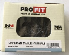 PRO FIT Box 4 Oz Bronze Stainless Trim Nails 1-1/4" #255079