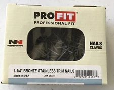 PRO FIT Box 4 Oz Bronze Stainless Trim Nails 1-1/4" #255079