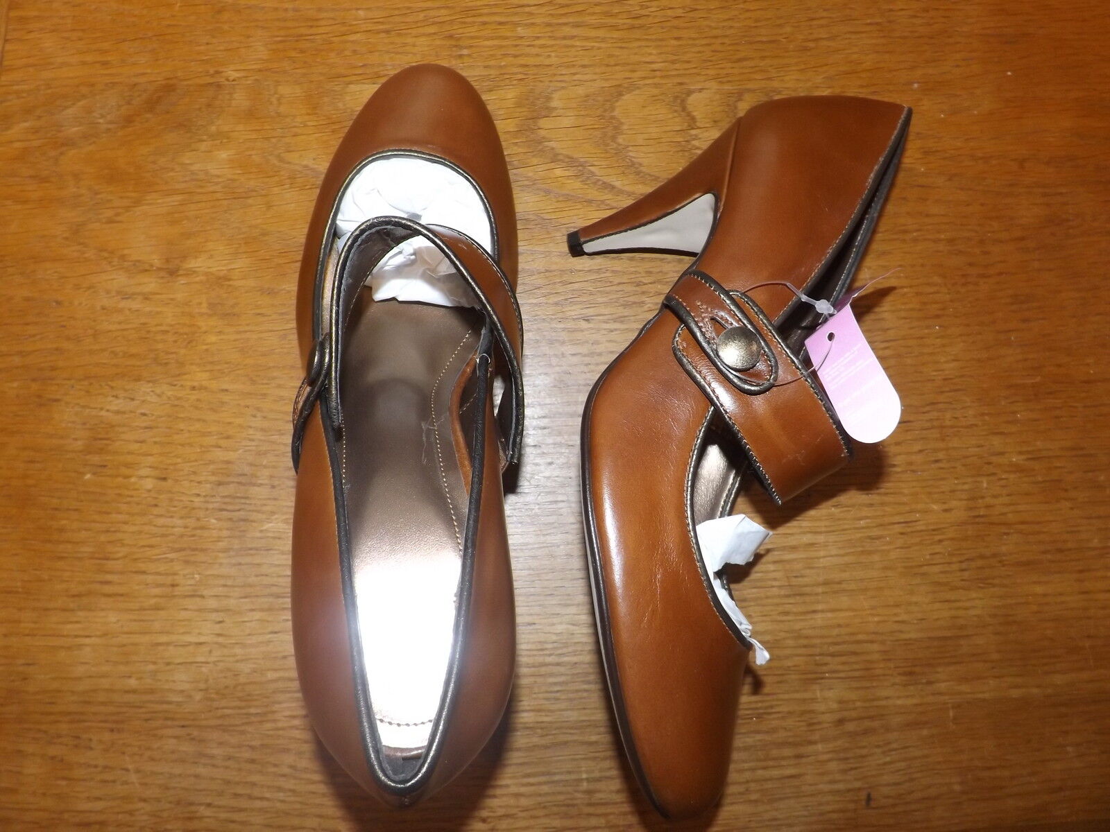 Ladies Tan Leather Mary Jane Shoes Size 5 Eur 38 (RRP .50) New Ladies Tan Leather Mary Jane Shoes Size .50) 5 Eur 38 (RRP .50) Size New d91c9e