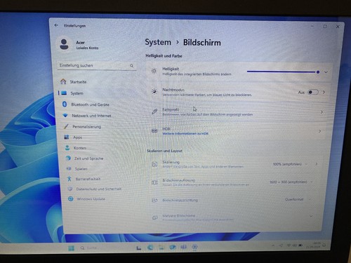 Acer Aspire ES1-732 17,3 Zoll ( 250GB SSD, intel N3350, 8GB Ram ) Windows 11 - Bild 4 von 10