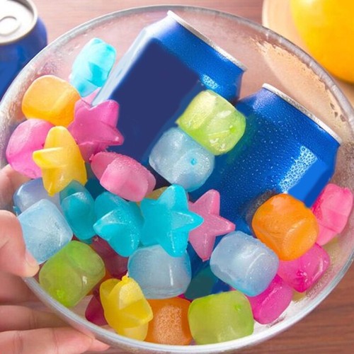 20Pcs Star Sqaure Fruit Shape Reusable Plastic Ice Cubes for Drinks Cooling Tool - Picture 4 of 12