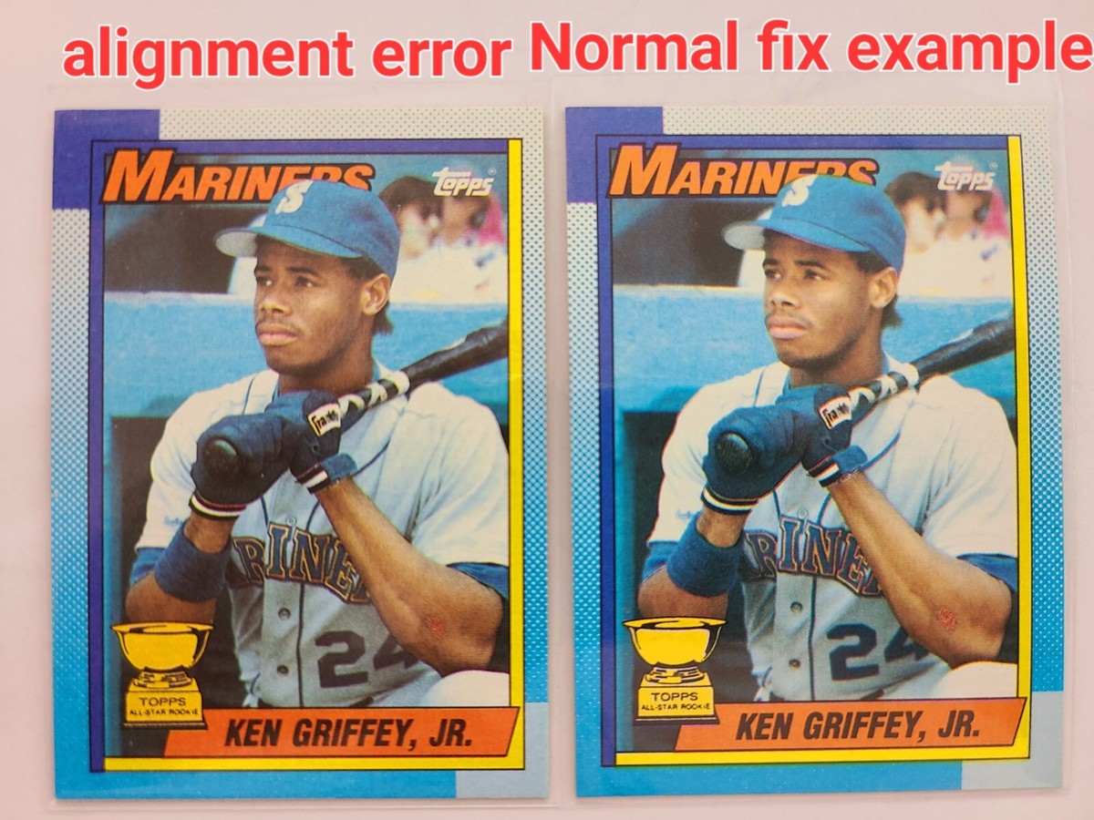 Multi Error 1990 Topps - #336 Ken Griffey Jr 'Bloody Scar