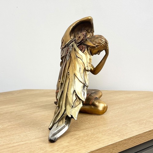 Large Ornament Steampunk Angel Sculpture Statue Figurine Industrial Home Decor - Picture 7 of 8