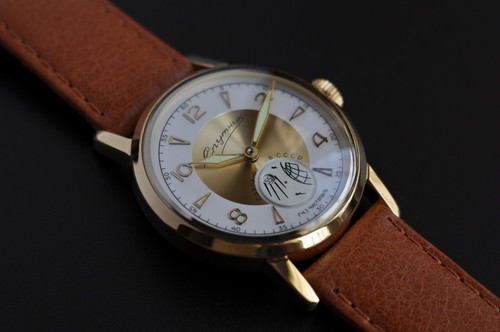 Vintage Space Watch Sputnik Hand Satellite Rotation 1957 Rare DIAL Pobeda 2602 R - Picture 5 of 8