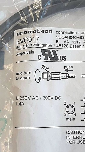 CABLE DE CONEXIÓN IFM ECOMOT 400 EVC017 1M 250V CA 300V CC - Imagen 7 de 8
