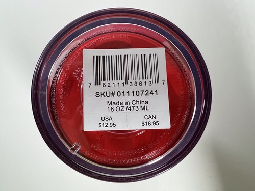 Starbucks 2019 Holiday Red Silver Circles Polka Dot Tumbler with Red Straw 16oz - Picture 4 of 4