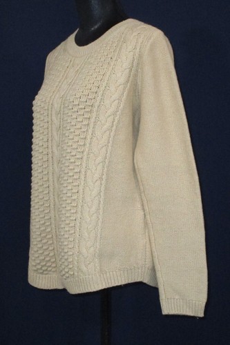 J.CREW Women's Large Crew Neck Cable Long Sleeve Sweater - Picture 8 of 9