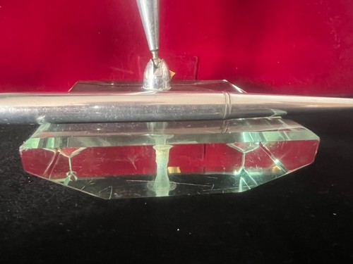 🔴 Supporto PENNA STILOGRAFICA stiloforo base portapenna da scrivania vetro - Imagen 3 de 12