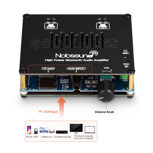 HiFi Bluetooth 5.0 Digital Amplifier 2.0 Channel Home Stereo Power Amp 100W+100W - Picture 3 of 10