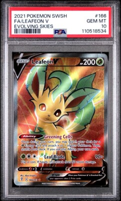 2023年 ポケモン LEAFEON #068 GEM MT 10 Pokemon SV Black Star Promo Leafeon 170 AGS Gem-MT 10 Cosmos Holo