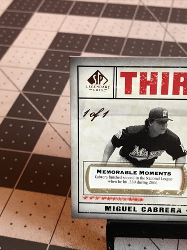 2008 Upper Deck SP Legendary Miguel Cabrera #48 1/1 One Of A Kind Card!!! - Picture 7 of 8