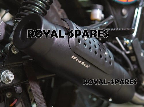 "POWERAGE EXHAUST BLACK WITH MID PIPE" FIT FOR ROYAL ENFIELD BEAR 650 - Picture 20 of 23