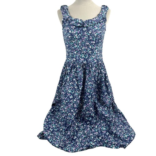 Vintage 70er 80er Jahre Kleid lila geblümt You Babes Sommerkleid Gr. M - Bild 1 von 7