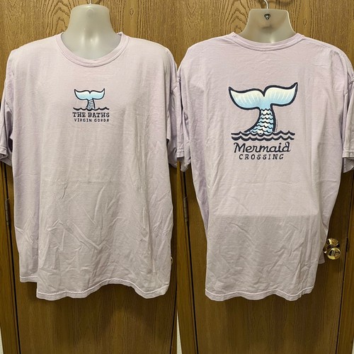 Comfort Colors T-Shirt 2XL Short Sleeve Purple Double Sided “The Baths” - Picture 2 of 14