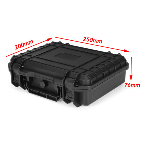 Organizer fotocamera custodia in plastica rigida impermeabile scatola portautensili con spugna - Foto 2 di 9
