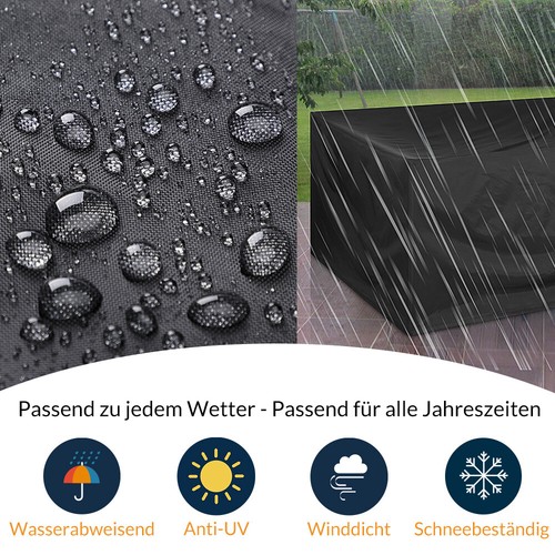KINGSLEEVE® Abdeckung Gartenmöbel Winterfest Reißfest Farbecht Garten Hülle - Bild 8 von 16
