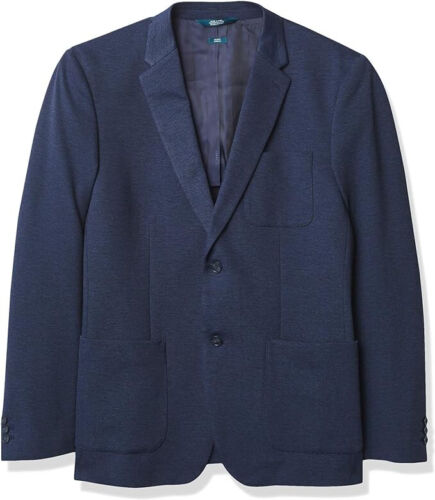 $185 Perry Ellis Men's, Slim Fit St Knit Textured JKT Jacket, Dark Sapphire, L - Picture 3 of 4