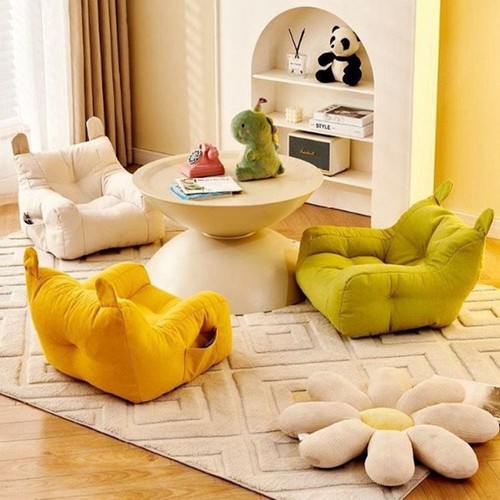 Soft Small Sofa Chair Living Room Lazy Sofa For Boys and Girls - Picture 11 of 15