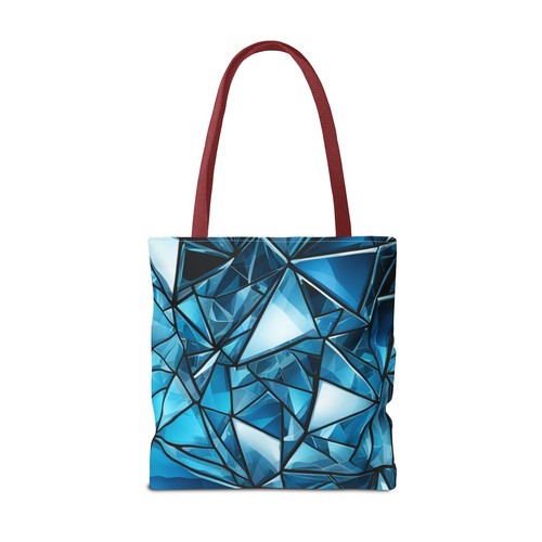 Blue Geometric Tote Bag - Multiple Sizes & Handle Colors - Picture 55 of 61