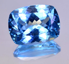 Natural Blue Jeremejevite 40.10 Ct Flawless Cushion Certified Loose Gemstone