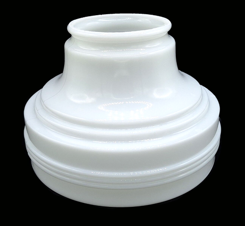 Vintage 8" Milk Glass Spaceship Streamline / School House Light Fixture RARE! - Picture 5 of 5