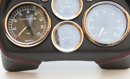 Classic Fiat 500 L 595 695 ABARTH SPEEDO SPEEDOMETER DASHBOARD DIALS LEATHER - Picture 4 of 5