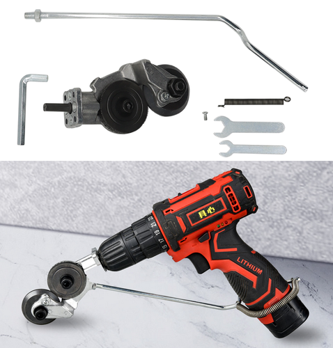Electric Drill Shears Plate Cutter Attachment Metal Iron Tin Quick Cutting Tool - Picture 2 of 15