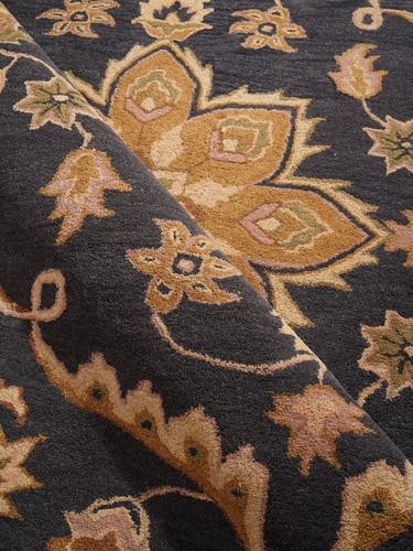 Eco-Friendly Hand Tufted Wool Area Rug Floral Charcoal BBH Homes BBK00687 - Picture 29 of 156