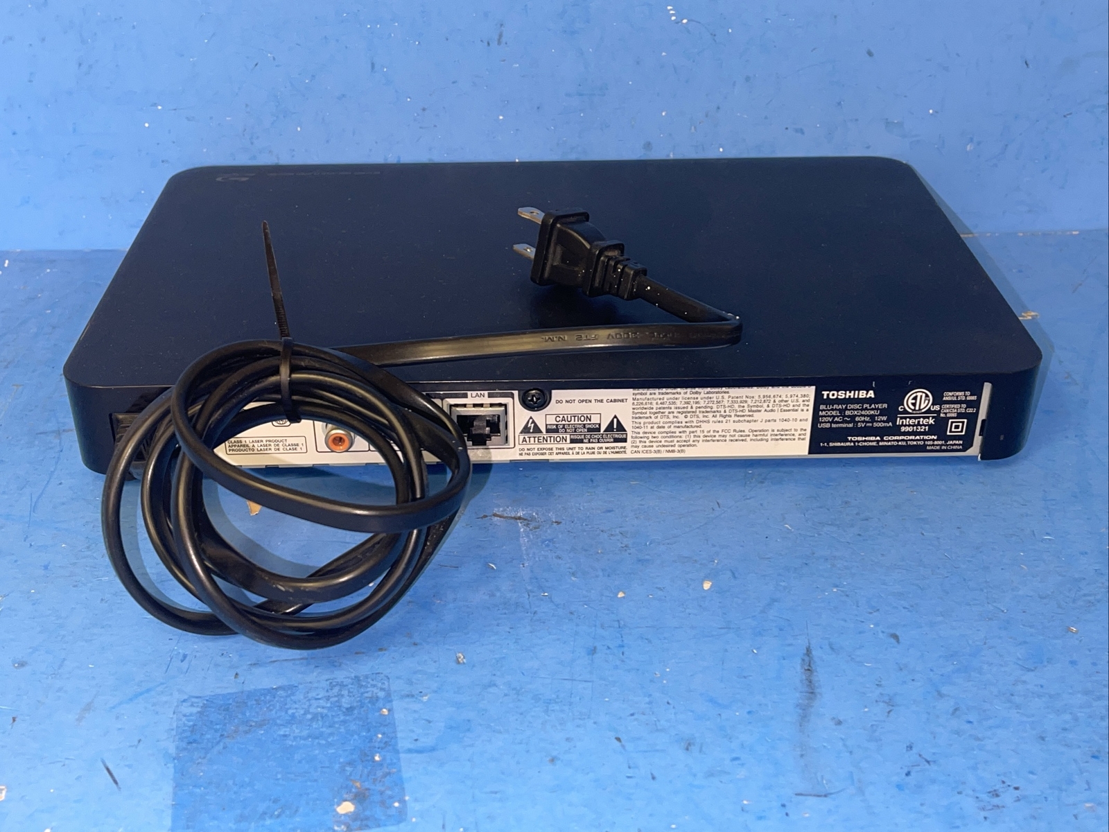 TOSHIBA BLU RAY DISC PLAYER BDX2400KU NO REMOTE eBay