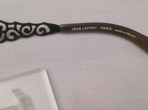 JEAN LAFONT PARIS VINTAGE SERENA 103 FANCY BLACK/BROWN W/CITRINE STONES SUNGLASS - Picture 12 of 12