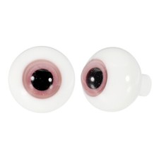 1Pair 14mm Round Realistic Eyeballs for Crafts Gradient Pink 
