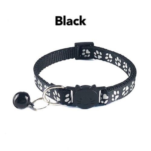 10 Pcs Dog Cat Puppy Kitten Collar Pet Adjustable Neck Strap Nylon Buckle Bell - Picture 15 of 48