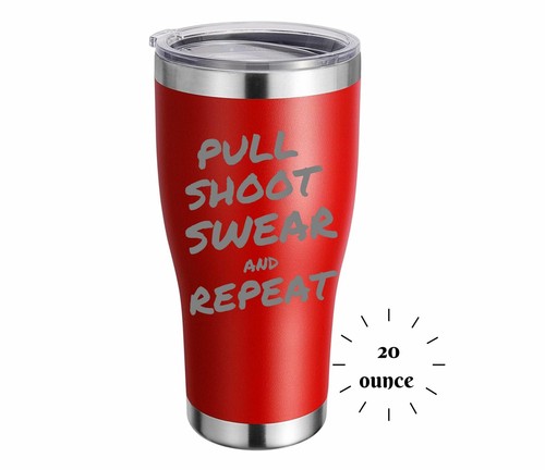 Vaso Grabado Láser Tirón Disparo Jura Repetir Aislado Vaso 20 oz - Imagen 4 de 12