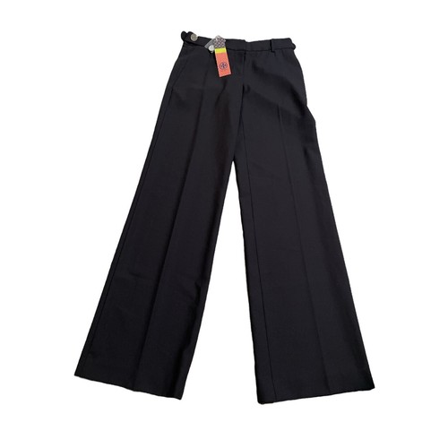 NWT Tory Burch Reeves black wool blend straight pants slacks Sz 2 | eBay