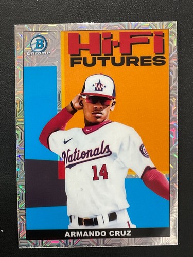 Scheda rifrattore Armando Cruz 2022 Bowman Hi-Fi Futures Chrome Mojo HiFi-24 - Foto 1 di 2