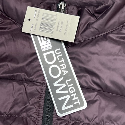 32 Heat Jacket Women XXL Purple Down Filled Puffer Coat Quilted High Neck Casual - Picture 4 of 9