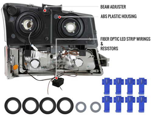 Faro carcasa cromada con DRL 03-06 Chevy Silverado 1500 2500 3500 HD - Imagen 3 de 4