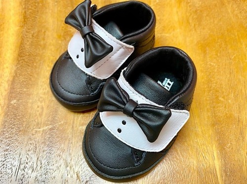ADIDAS Baby Bootie Shoes Jeremy Scott, Black White Tuxedo, Designer- Limited ed. - Picture 4 of 7