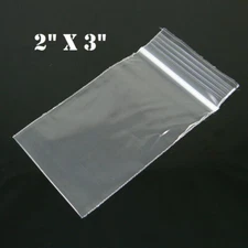 200 - 2X3 Zipper Bags, 2mm Thick, Zip Bags, Plastic Zipper Bags