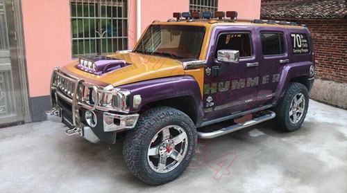 Para Hummer H3 2006-10 LED capó delantero cubierta capó moldeado lámpara de conducción con cableado - Imagen 8 de 22