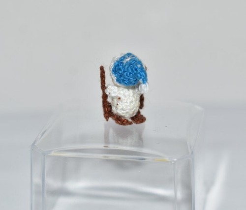 Miniature Crochet Snowman Ski Handmade Snowman With Ski Christmas Gift - Picture 3 of 9