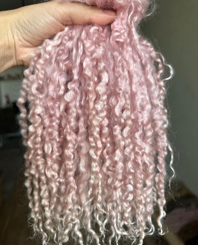 Handmade Mohair Wig for American Girl Doll – 100% Natural Teeswater 10-11” - Picture 9 of 21