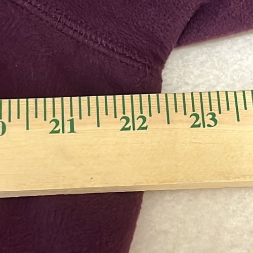 L.L. Bean Womens Jacket Full Zip Size Large Faux Fur Purple Pockets Adjustable - Picture 6 of 10