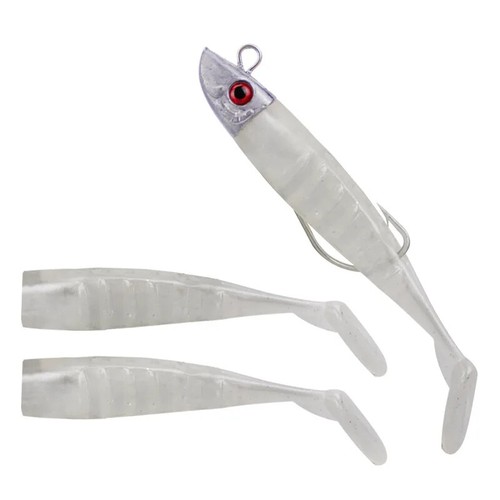 5 Pack Jig Head Soft Fishing Lure 8cm 8.5g Paddle Tail Swimbait For Bass Walleye - Picture 10 of 16