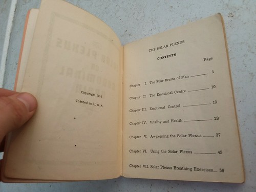 Antique 1918 Book Solar Plexus Abdominal Brain Spiritual Occult Mental Theosophy - Imagen 4 de 7