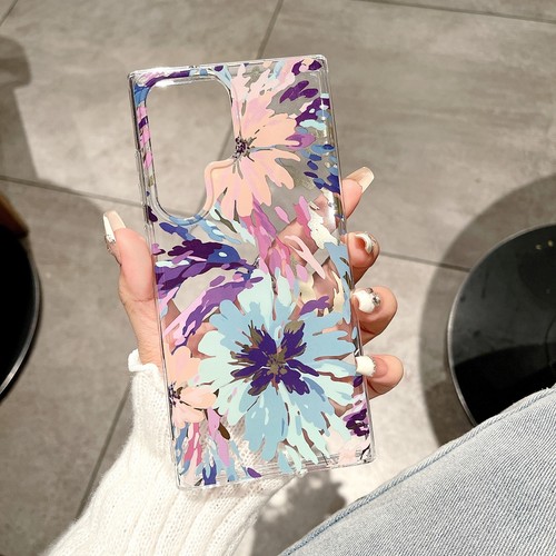 Blumenmuster Clear Slim Case für Samsung Galaxy S25 Ultra/S25 Edge/S24/S23/S22 - Bild 21 von 33