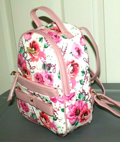 JUICY COUTURE PEEK A BOW BACKPACK BAG W/ REMOVABLE POUCH WOMEN PETAL CREAM - Picture 3 of 11
