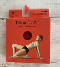 Thinx For All Period Underwear Brief Panty Super Absorbency Rhubarb Size XS