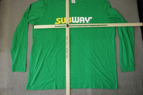 Subway Shirt Men's 3XL Green Employee Fast Food - Picture 5 of 10