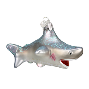 034-Shark-034-12175-X-Old-World-Christmas-Glass-Ornament-w-OWC-Box